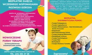 Orzeczenie o wczesnym wspomaganiu rozwoju daje bezpłatną, systematyczną pomoc dla dzieci od 0 lat. Oferujemy nowoczesne formy terapii.