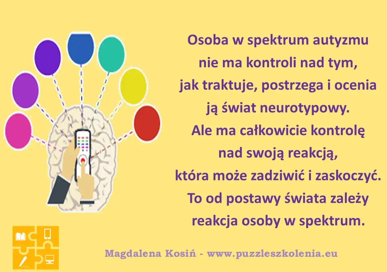 Autyzm a agresja u dorosłych: osoba w spektrum nie kontroluje percepcji świata, ale ma kontrolę nad reakcją.