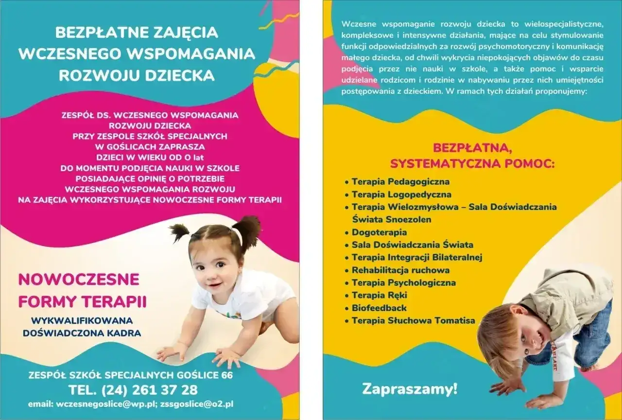 Wczesne wspomaganie rozwoju dziecka (wwr co to?) to bezpłatna pomoc dla dzieci od 0 lat. Oferujemy nowoczesne terapie i wykwalifikowaną kadrę.